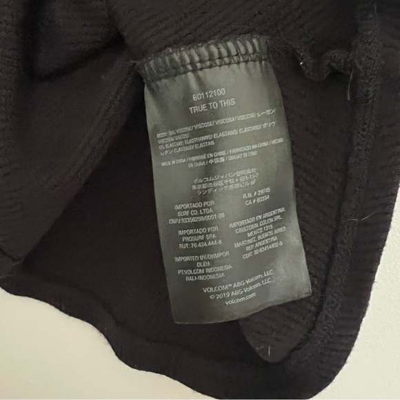 Volcom Lived In Lounge Thermal Womens Tank Black size small - Picture 8 of 10
